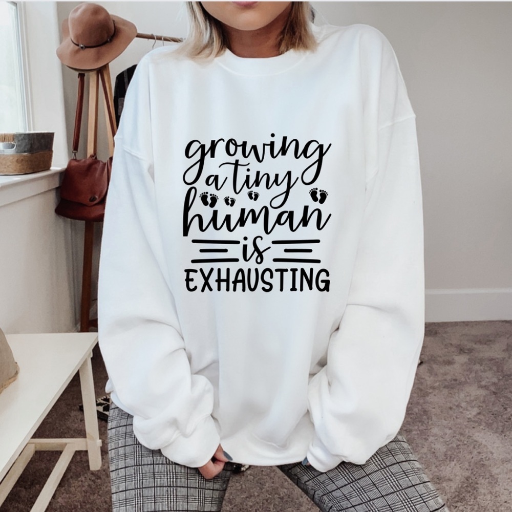 NEW Funny Pregnant Pregnancy Shirt Graphic Sweatshirt S-5X